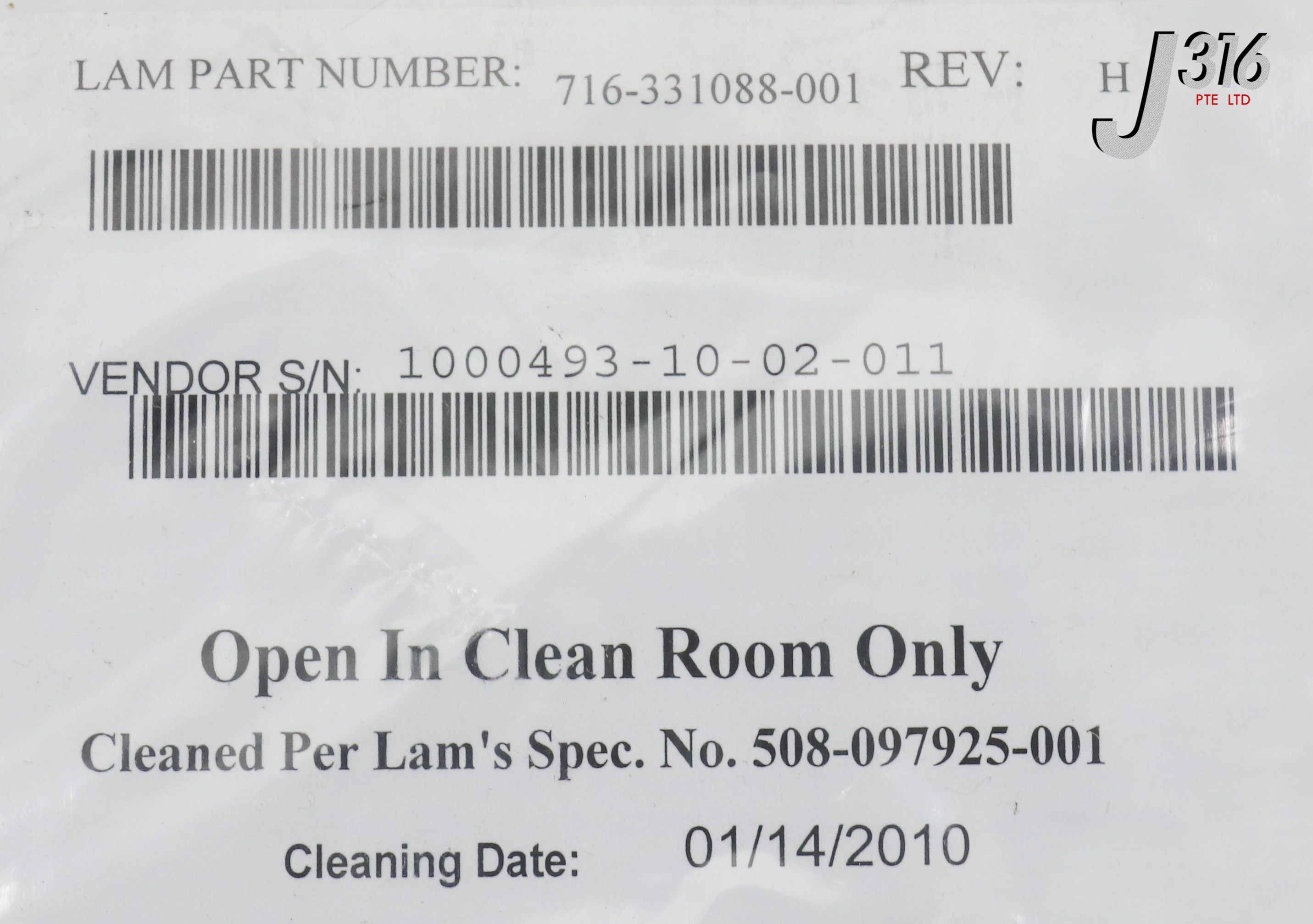 古いカード 24133 LAM RESEARCH EDGE RING, 8